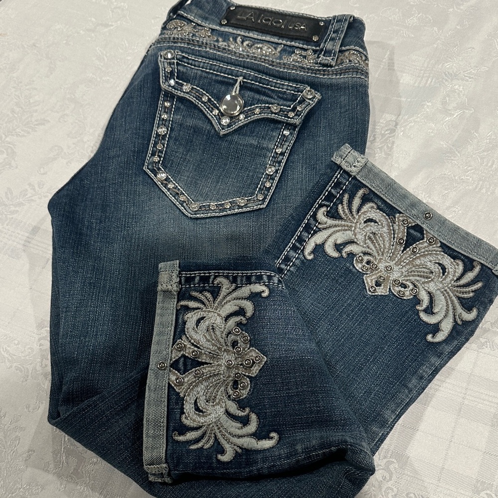 L.A. idol Embellished Denim Jeans